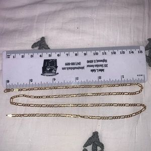 14k yellow gold concave figaro chain by QGI